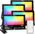 LED Flood Light Outdoor 800W Equivalent 8000LM Smart RGB Landscape Lighting by MELPO