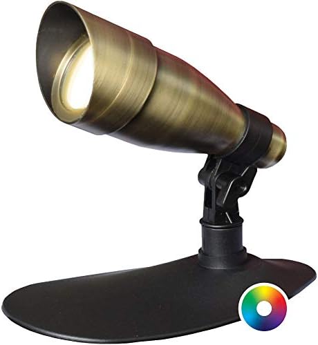Ignite 9W Brass RGB LED Spotlight for Landscape Lighting by Ignite
