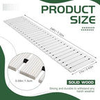 Landical 24ft Wooden Garden Pathway Walkway, Roll Out Outdoor Path,White - Image 2