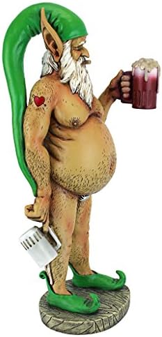 Design Toscano QM14020 Garden Gnome Statue - Otto Fully Krausened Elf Gnome - Naughty Gnomes - Drunk Gnome Statue full color - Image 4