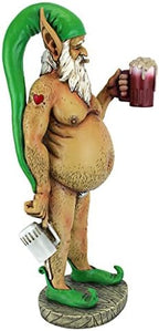 Design Toscano QM14020 Garden Gnome Statue - Otto Fully Krausened Elf Gnome - Naughty Gnomes - Drunk Gnome Statue full color - Image 4