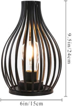 JHY DESIGN Decorations Table Lamp Battery Powered 9.5''High Vase Shaped Cordless Lamp with 6-Hours Timer Feature LED Light Decorative Room Battery Lamp for Indoor Table Garden Party - Image 2
