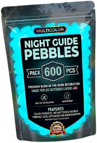600pcs Glow in The Dark Garden Stones Glow in The Dark Pebbles DIY - Image 2