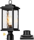 VIANIS Large Dusk to Dawn Outdoor Post Lights, Black Hardwired Waterproof by VIANISLIGHTING