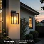 Outdoor Wall Light Fixtures Exterior Waterproof Porch Lights Outdoor Anti-Rust Wall Lantern with Clear Glass Patio Sconce Light - 2 Pack - Image 4