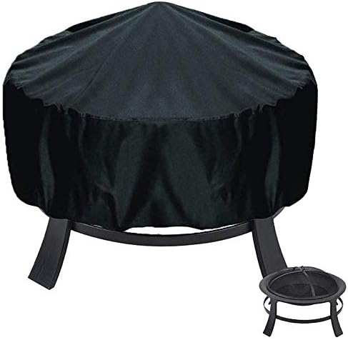 Round Fire Pit Cover for Member's Mark Tabletop Fire Bowl, Compatible con Best Choice Products, Cubierta Redonda de Tela Oxford 420D con Cordón Ajustable para Patio y Jardín,C 122 * 46cm by Unknown