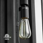 mirrea 24" Modern Outdoor Porch Wall Light, Matte Black, 2 Pack - Image 4
