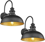 Farmhouse Outdoor Barn Light Fixtures, 12 Inch Dome Exterior Wall Lights, Rustic Outdoor Wall Sconces Outside Wall Mount Lantern with Bead Shape for Home, Porch, Garage, Doorway by Diyel
