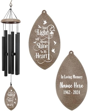 Wind Chime for Outside, Sympathy Mourning Wind Chimes, Wind Chimes in Memory of a Loved one, Customized Wind Chime Gifts for the Loss of A Loved One by ExtrabilyOfficial