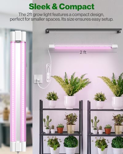 Sunco 12 Pack 2FT LED Grow Light, Full Spectrum, 20W - Image 2