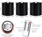 Black Pillar Flameless Candles, LED candle, electric candle3"*3"-3pcs - Image 6
