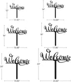 Metal Welcome Sign Garden Stake Decorative, Elegant Script Design Gifts Silhouette Statues for Yard Art, Outside, Patio, Outdoor Decor, Garden Decorations, Lawn Ornaments - 12" Black - Image 6