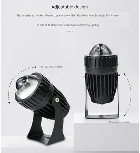 Outdoor LED Beam Spotlight - 10W Long Range Narrow Wall Lamp, IP65 Waterproof Adjustable Projection Light, for Bridge Billboard Exterior Building Lighting,Cold White 10W(24V) - Image 5