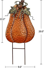 Rustic Metal Pumpkins Yard Stakes Outdoor Fall Decorations for Home Standing Metal Pumpkins Garden Stake for Fall Harvest Outside Decor Thanksgiving Halloween Lawn Decoration-Set of 2 - Image 6