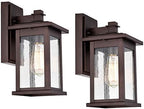 MICSIU Oil Rubbed Bronze Transitional 12 Inch Outdoor Wall Light 2 Pack by MICSIU