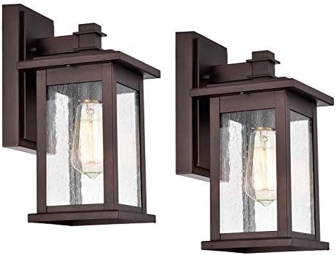 MICSIU Oil Rubbed Bronze Transitional 12 Inch Outdoor Wall Light 2 Pack by MICSIU