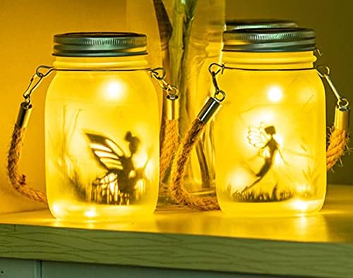 2Pcs Solar Outdoor Hanging Lanterns with Handle Retro Solar Lights Patio Decor Patio IP65 Waterproof Yard Art Garden Accessories Outdoor Decorations for Christmas Porch Lawn by Ulalaza