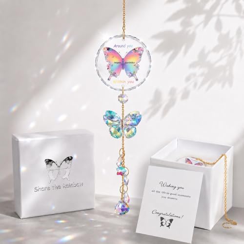 Birthday Gifts for Women Mom,Butterfly Crystal Suncatcher Gifts by OneraOner