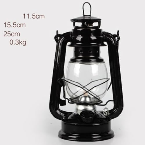 2pcs Vintage Classical Portable Kerosene Lantern, Iron and Glass - Image 2