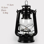 2pcs Vintage Classical Portable Kerosene Lantern, Iron and Glass - Image 2