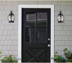 Westinghouse 6120400 Canyon Craftsman-Style One Light Outdoor Wall Fixture with Dusk to Dawn Sensor, Textured Black Finish, Clear Crackle Glass - Image 2