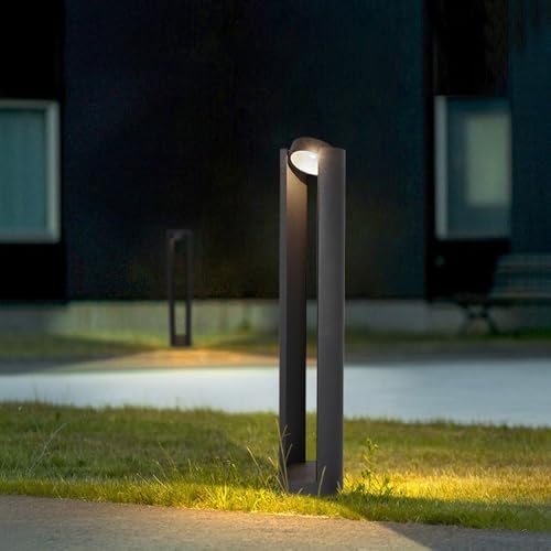 Modern Aluminum IP65 - Waterproof Landscape Path Lights with Warm - Light Hollow Bollard for Courtyard, Balcony and Front Door - Wired Garden Pathway Lighting Fixtures - Image 3