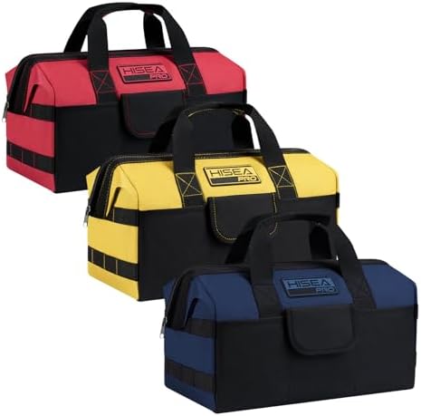 HISEA 3 Pack Heavy Duty Tool Bag, 16-Inch Waterproof Tools Organizer Tote by HISEA