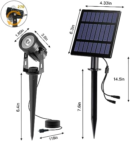T-SUN 4-in-1 Color Changing Solar Spot Lights Outdoor,RGB Solar Spotlights - Image 6