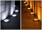 In Ground Lights, Outdoor Solar Disc Light IP65 Garden Underground(8 LED-White Light,4 PCS) - Image 6