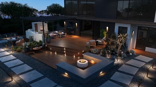 Hinkley Nuvi 12V Large Horizontal Rectangular Landscape Deck Sconce, Bronze - Image 3