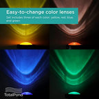 TotalPond Pond and Landscape LED Light Set, 3-Light Pack, for in & Out of Water, 12pc Color Lenses, Easy Install, 3W LED Spotlights, Waterproof, Dusk-to-Dawn Sensor, 10 ft. Power Cord - Image 5
