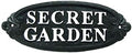 Cast Iron Embossed Secret Garden Wall Sign Lawn Yard Art Home Decor Door Gate Plaque by Unknown