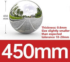 Stainless Steel Hollow Sphere Mirror Polished Decorative Metal Ball for Stair Railing Gate Fence Garden and DIY Projects,450mm - Image 2