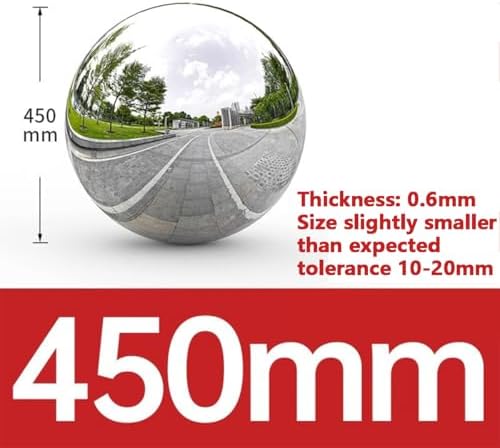 Stainless Steel Hollow Sphere Mirror Polished Decorative Metal Ball for Stair Railing Gate Fence Garden and DIY Projects,450mm - Image 2