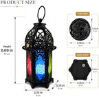 Vintage Rechargeable Decorative Lamp with Colored Glass, Dimmable - Image 4