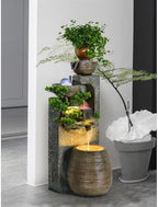 Cascading Rock Outdoor Water Fountain Water Fountain Decoration, Living Room Indoor Circulating Water Floor Decoration, Courtyard Balcony Landscape Rockery Fountain Landscape for a Calming in Outdoor - Image 6