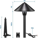 SUNVIE 12-Pack 7" Low Voltage Path Lights 3W 12-24V Black Cast-Aluminum - Image 6