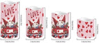 Heart and Gnome Flickering Flameless Candles Pillar LED Candles with Remote and Timer Set of 4 Color Changing Battery Operated Candles for Home Valentine's Day Decoration - Image 2