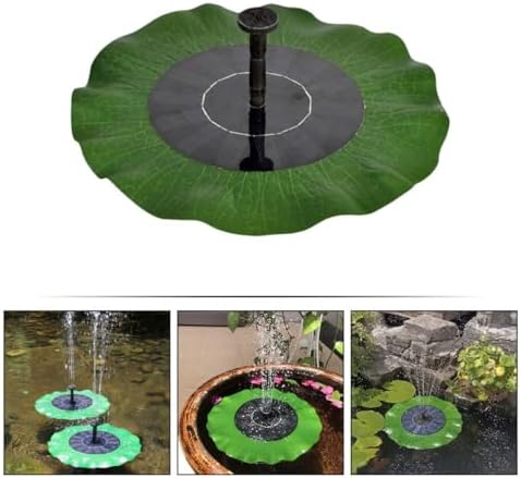 Solar Bird Bath Fountain Floating Lotus-Leaf Solar Water Fountain with Nozzle for Garden Pond Decoration Outdoor Pump - Image 7