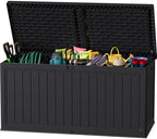JUMMICO HDPE 270 Gallon Deck Box Double-Wall with Divider by JUMMICO
