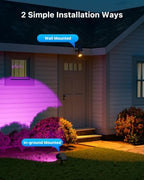 FALOVE Color Changing Solar Powered LED Sunset Spotlight Outdoor Waterproof - Image 6