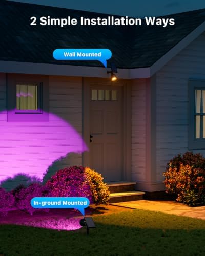 FALOVE Color Changing Solar Powered LED Sunset Spotlight Outdoor Waterproof - Image 6