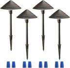 LEONLITE 4-Pack LED Low Voltage Landscape Path Lights, 12-24V AC/DC, 4000K by LEONLITE