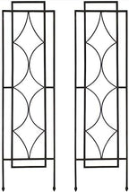 Sunnydaze 48" Black Metal Garden Trellis for Climbing Plants, 2-Pack by SunnydazeDecor