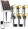 CLY 6 in 1 Solar Spot Lights Outdoor Solar Landscape Lights 2700K WarmWhite by CLY