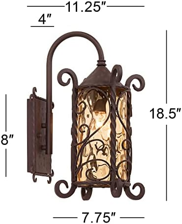 Casa Seville 18 1/2" High Iron Scroll Rustic Outdoor Wall Light Fixture - Image 4