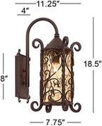 Casa Seville 18 1/2" High Iron Scroll Rustic Outdoor Wall Light Fixture - Image 4