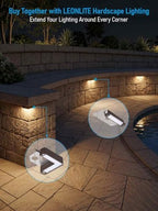 LEONLITE 4-Pack 5CCT LED Hardscape Lighting, Corner Hardscape Lights - Image 2