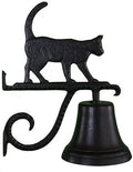 Montague Metal Products 7.75″ Diameter Cast Bell with Ornament, Hanging Bell, Dinner Bell, Heavy Duty Cast Aluminum (Cat) by MontagueMetalProducts