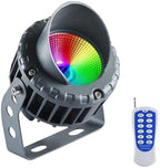 Led Beam Light - RGB Color Changing Rotation Spotlight, AC12V COB Tree Outdoor Flood Light, Garden Villa Courtyard Lawn Landscape Light(6w) by GUODDM